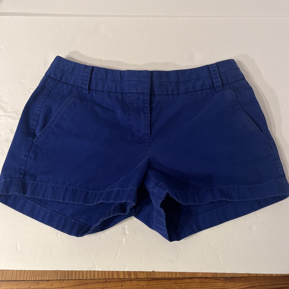 J. Crew Women's Chino Short Blue Size 2 100% Cotton